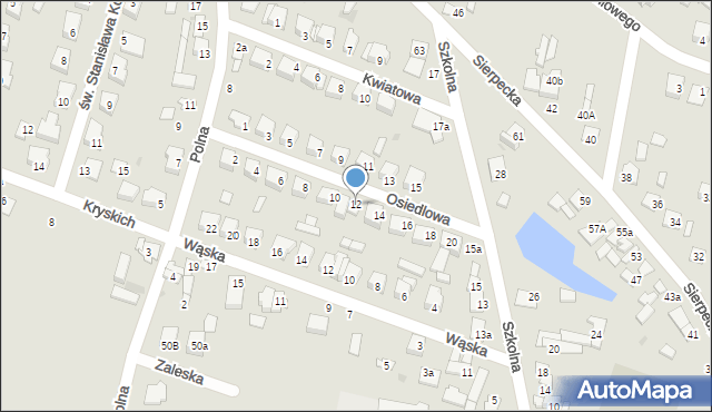Drobin, Osiedlowa, 12, mapa Drobin