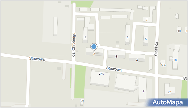 Drzewica, Osiedle Króla Bolesława Chrobrego, 2, mapa Drzewica