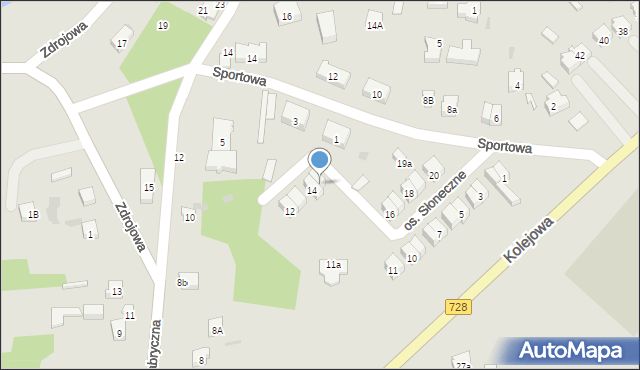 Drzewica, Osiedle Słoneczne, 15, mapa Drzewica