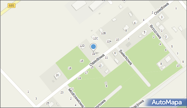 Dubicze Cerkiewne, Osiedlowa, 14, mapa Dubicze Cerkiewne