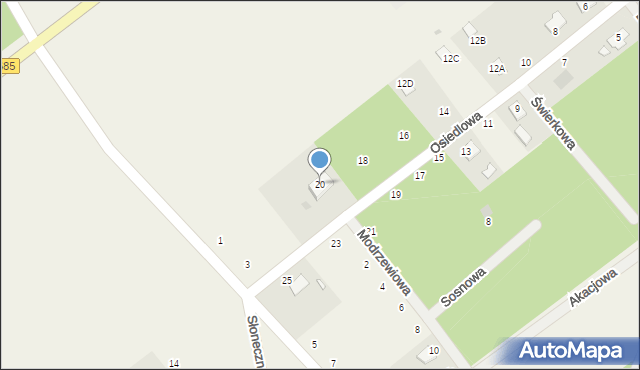 Dubicze Cerkiewne, Osiedlowa, 20, mapa Dubicze Cerkiewne