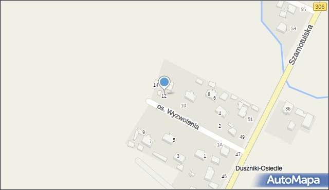 Duszniki, Osiedle Wyzwolenia, 12, mapa Duszniki