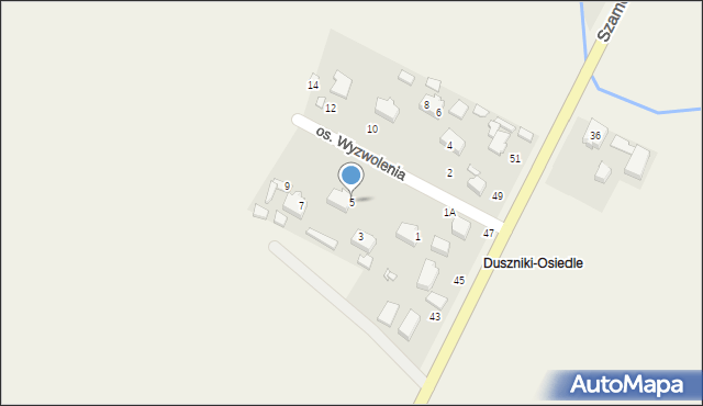 Duszniki, Osiedle Wyzwolenia, 5, mapa Duszniki