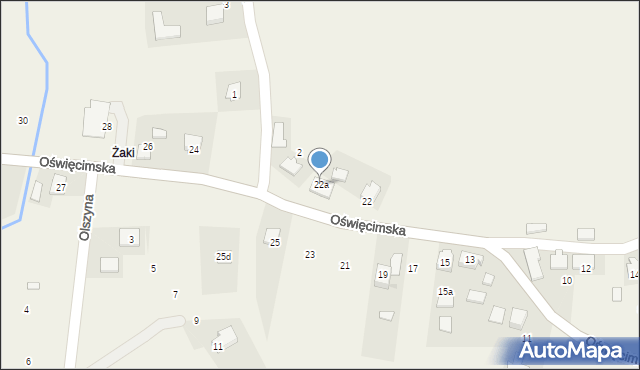 Dwory Drugie, Oświęcimska, 22a, mapa Dwory Drugie