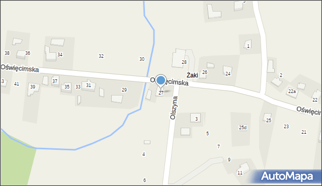 Dwory Drugie, Oświęcimska, 27, mapa Dwory Drugie
