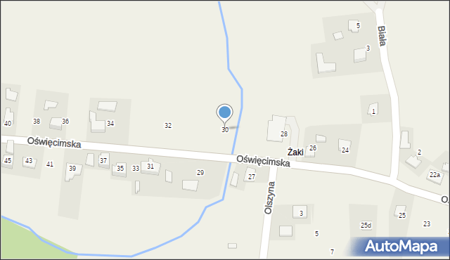 Dwory Drugie, Oświęcimska, 30, mapa Dwory Drugie