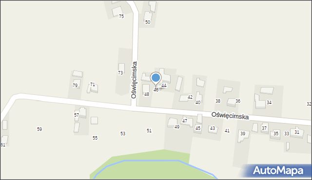 Dwory Drugie, Oświęcimska, 46, mapa Dwory Drugie