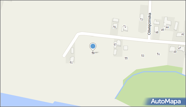 Dwory Drugie, Oświęcimska, 59, mapa Dwory Drugie