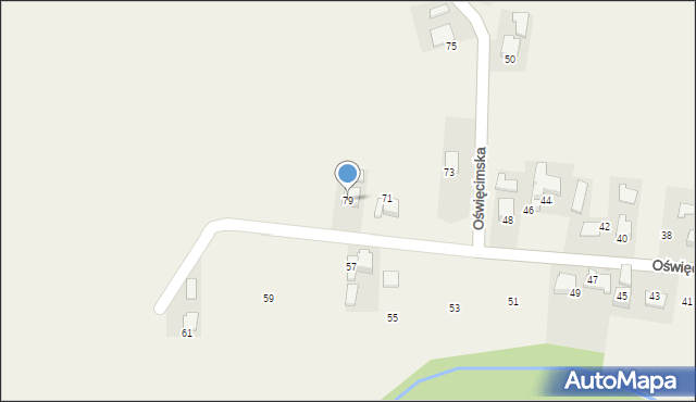 Dwory Drugie, Oświęcimska, 79, mapa Dwory Drugie