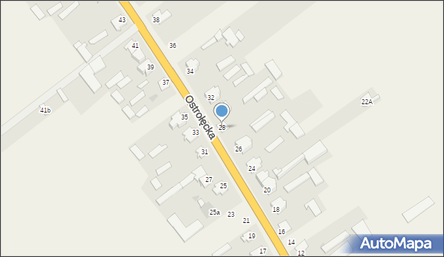 Dylewo, Ostrołęcka, 28, mapa Dylewo