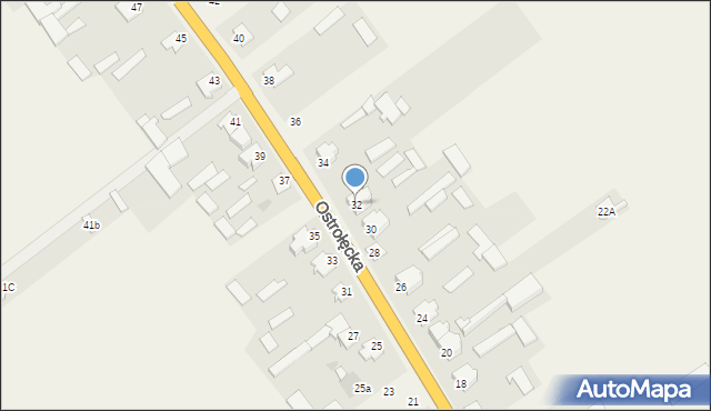 Dylewo, Ostrołęcka, 32, mapa Dylewo