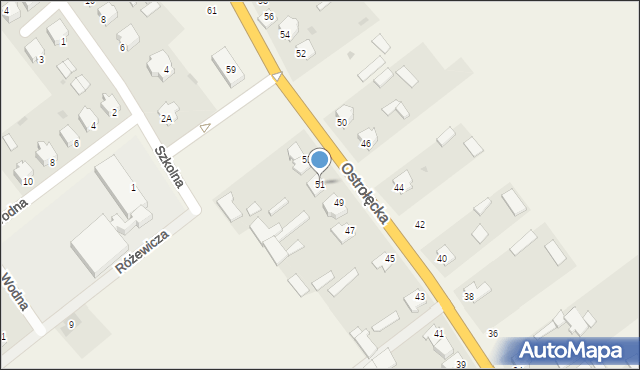 Dylewo, Ostrołęcka, 51, mapa Dylewo