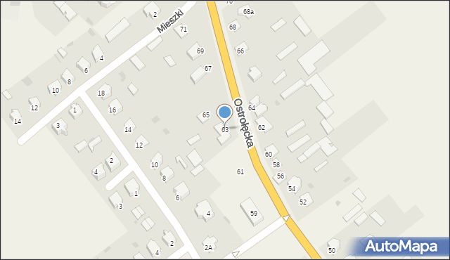 Dylewo, Ostrołęcka, 63, mapa Dylewo