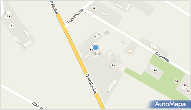 Dylewo, Ostrołęcka, 7B, mapa Dylewo