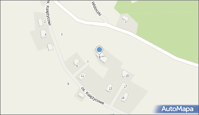 Dziećmorowice, Osiedle Księżycowe, 9, mapa Dziećmorowice