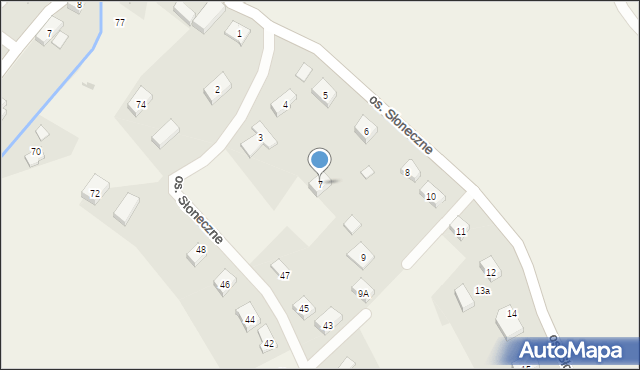 Dziećmorowice, Osiedle Słoneczne, 7, mapa Dziećmorowice