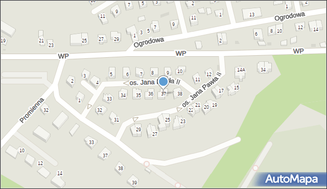 Dzierzgoń, Osiedle Jana Pawła II, 37, mapa Dzierzgoń