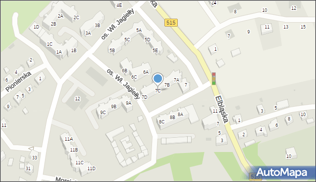 Dzierzgoń, Osiedle Króla Władysława Jagiełły, 7C, mapa Dzierzgoń