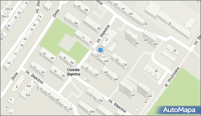 Dzierżoniów, Osiedle Błękitne, 11b, mapa Dzierżoniów