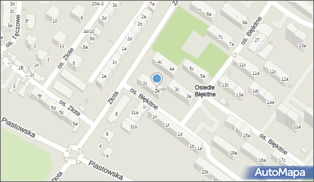 Dzierżoniów, Osiedle Błękitne, 2a, mapa Dzierżoniów