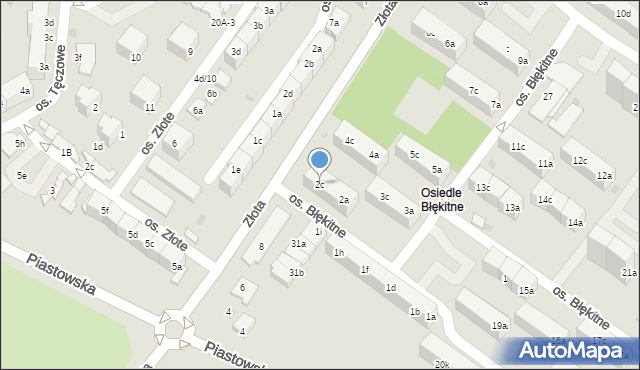 Dzierżoniów, Osiedle Błękitne, 2c, mapa Dzierżoniów