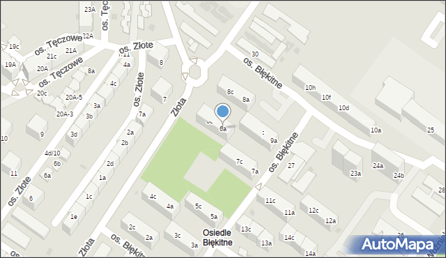 Dzierżoniów, Osiedle Błękitne, 6a, mapa Dzierżoniów