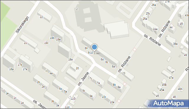 Dzierżoniów, Osiedle Jasne, 6f, mapa Dzierżoniów