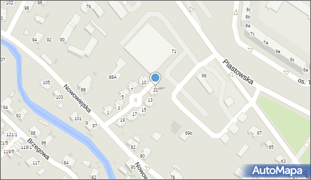 Dzierżoniów, Osiedle Pogodne, 11, mapa Dzierżoniów