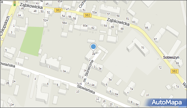 Dzierżoniów, Osiedle Słoneczne, 2a, mapa Dzierżoniów