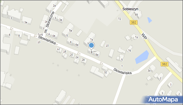 Dzierżoniów, Osiedle Słoneczne, 8, mapa Dzierżoniów