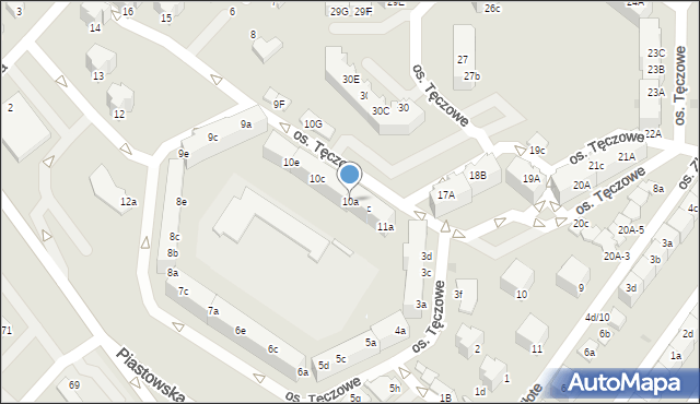Dzierżoniów, Osiedle Tęczowe, 10a, mapa Dzierżoniów