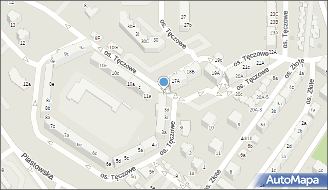 Dzierżoniów, Osiedle Tęczowe, 17c, mapa Dzierżoniów
