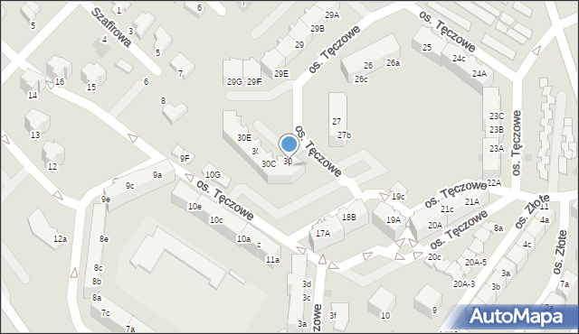 Dzierżoniów, Osiedle Tęczowe, 30A, mapa Dzierżoniów