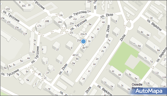 Dzierżoniów, Osiedle Złote, 3d, mapa Dzierżoniów