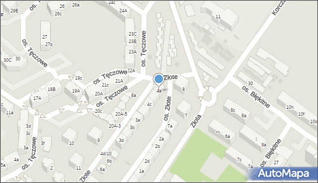 Dzierżoniów, Osiedle Złote, 4a, mapa Dzierżoniów