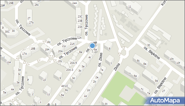 Dzierżoniów, Osiedle Złote, 4b, mapa Dzierżoniów