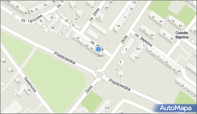 Dzierżoniów, Osiedle Złote, 5e/8, mapa Dzierżoniów