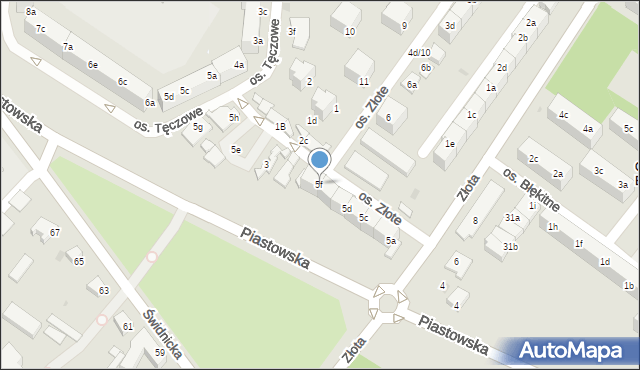 Dzierżoniów, Osiedle Złote, 5f, mapa Dzierżoniów