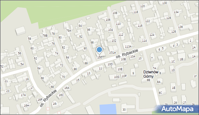Dziwnów, Osiedle Rybackie, 100, mapa Dziwnów