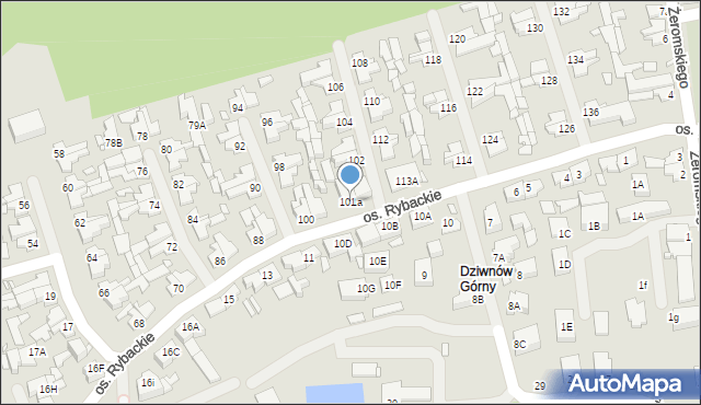 Dziwnów, Osiedle Rybackie, 101a, mapa Dziwnów