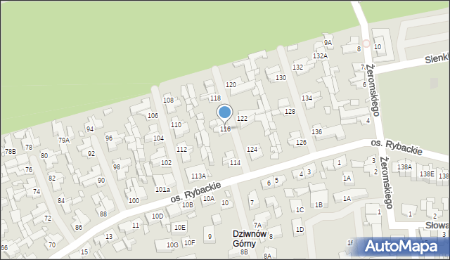 Dziwnów, Osiedle Rybackie, 116, mapa Dziwnów