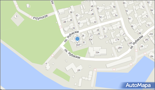 Dziwnów, Osiedle Rybackie, 31A, mapa Dziwnów