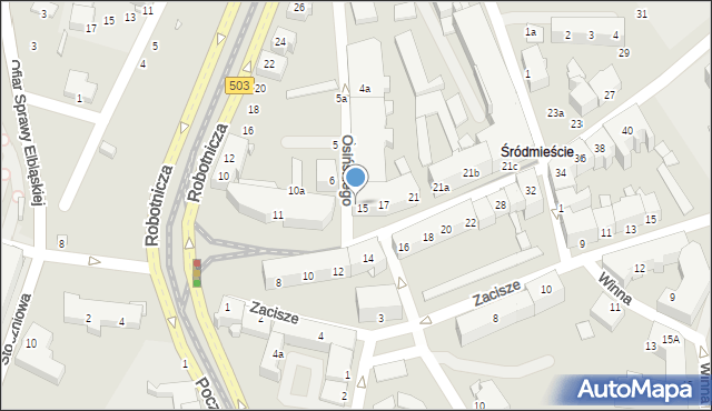 Elbląg, Osińskiego Wacława, ks., 2, mapa Elbląga