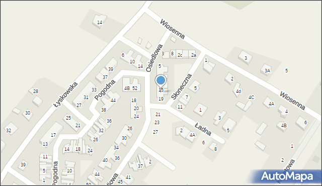 Fasty, Osiedlowa, 17, mapa Fasty