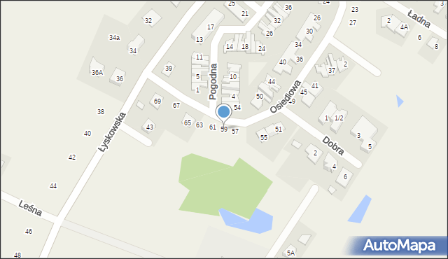 Fasty, Osiedlowa, 59, mapa Fasty