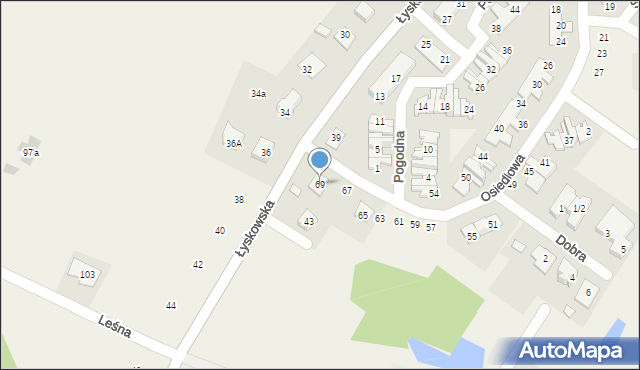 Fasty, Osiedlowa, 69, mapa Fasty