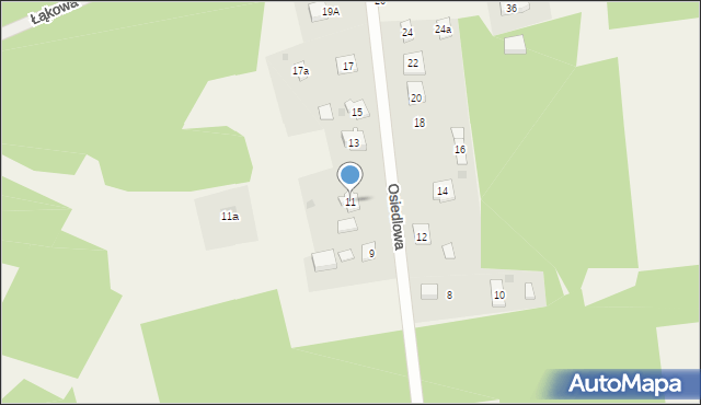Frank, Osiedlowa, 11, mapa Frank