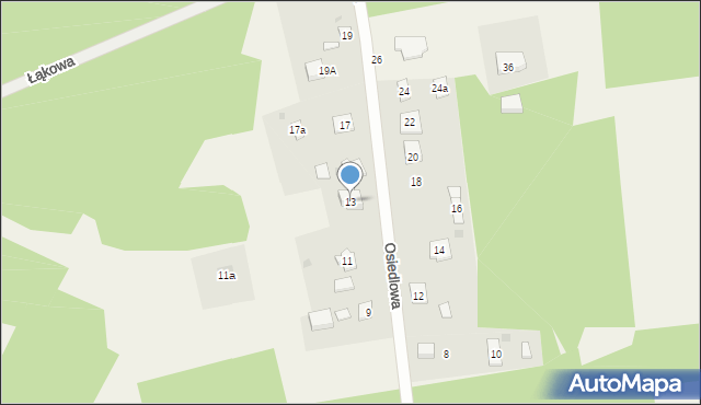 Frank, Osiedlowa, 13, mapa Frank