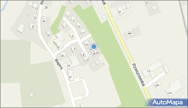 Frysztak, Osiedle Młodość, 13, mapa Frysztak
