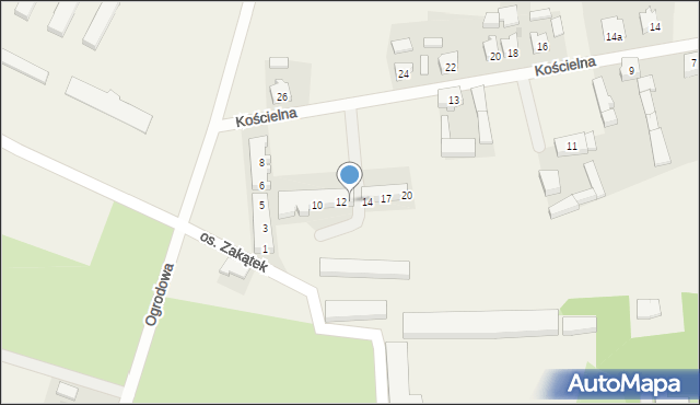 Garzyn, Osiedle Zakątek, 13, mapa Garzyn